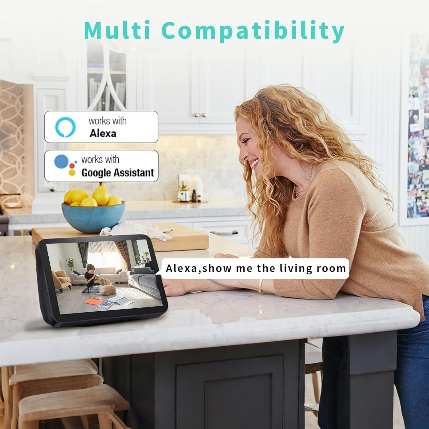 5G Pet Camera Indoor with Phone App, 3K Cat Dog Cameras with Speaker, Pan-Tilt W