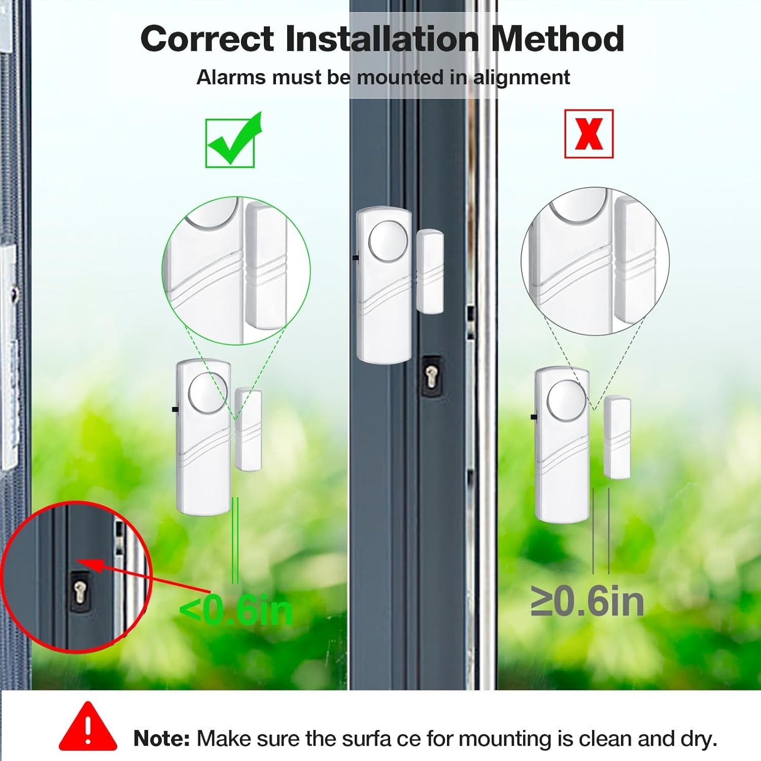 Durable Door Window Alarm – 90DB Wireless Security System for Kids Safety