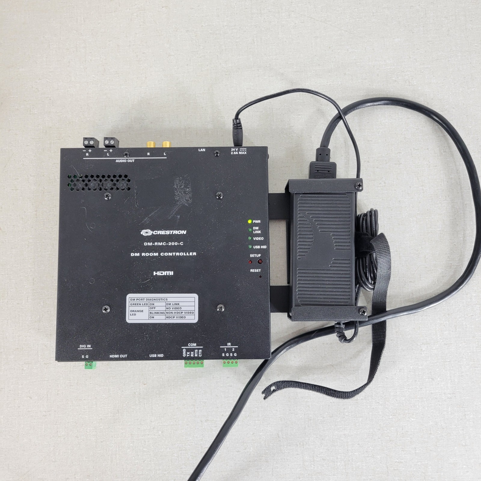Crestron DM-RMC-200-C DM 8G+ Receiver Room Controller HDMI w/ Power Supply