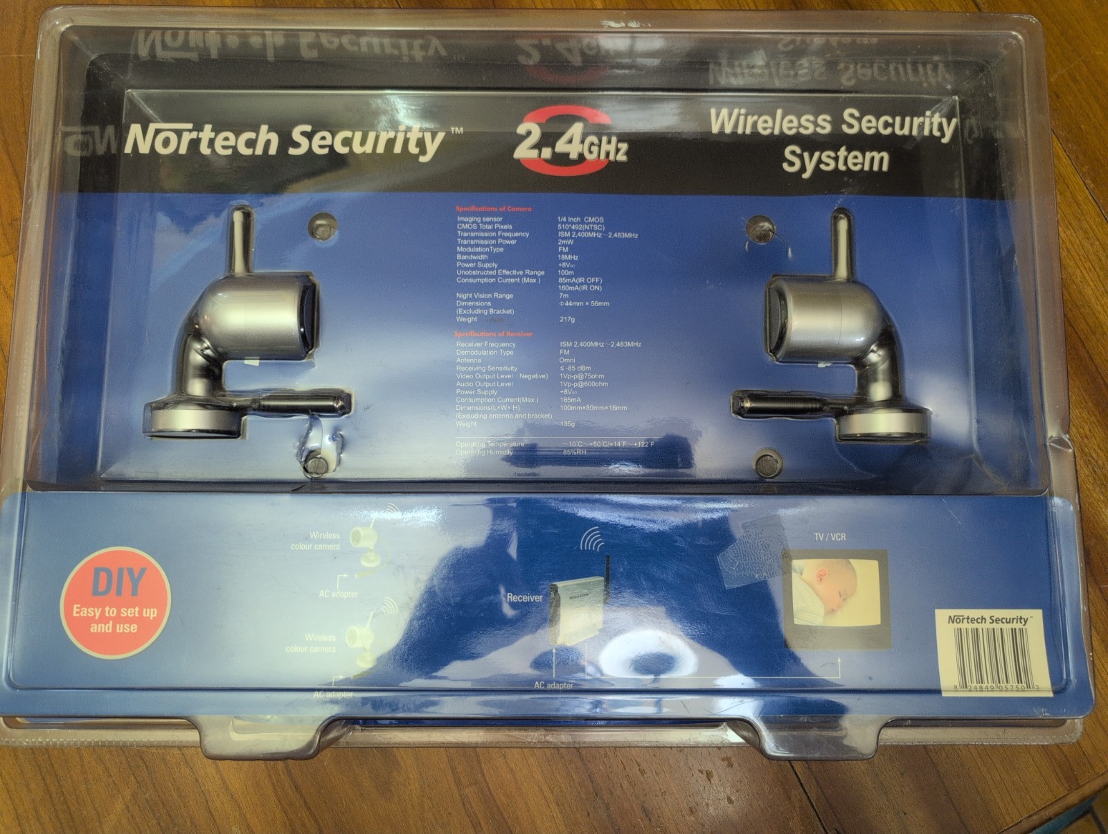 Nortech Wireless Security System E-CMKIT001 2.4GHz Color w/ Audio & Night Vision