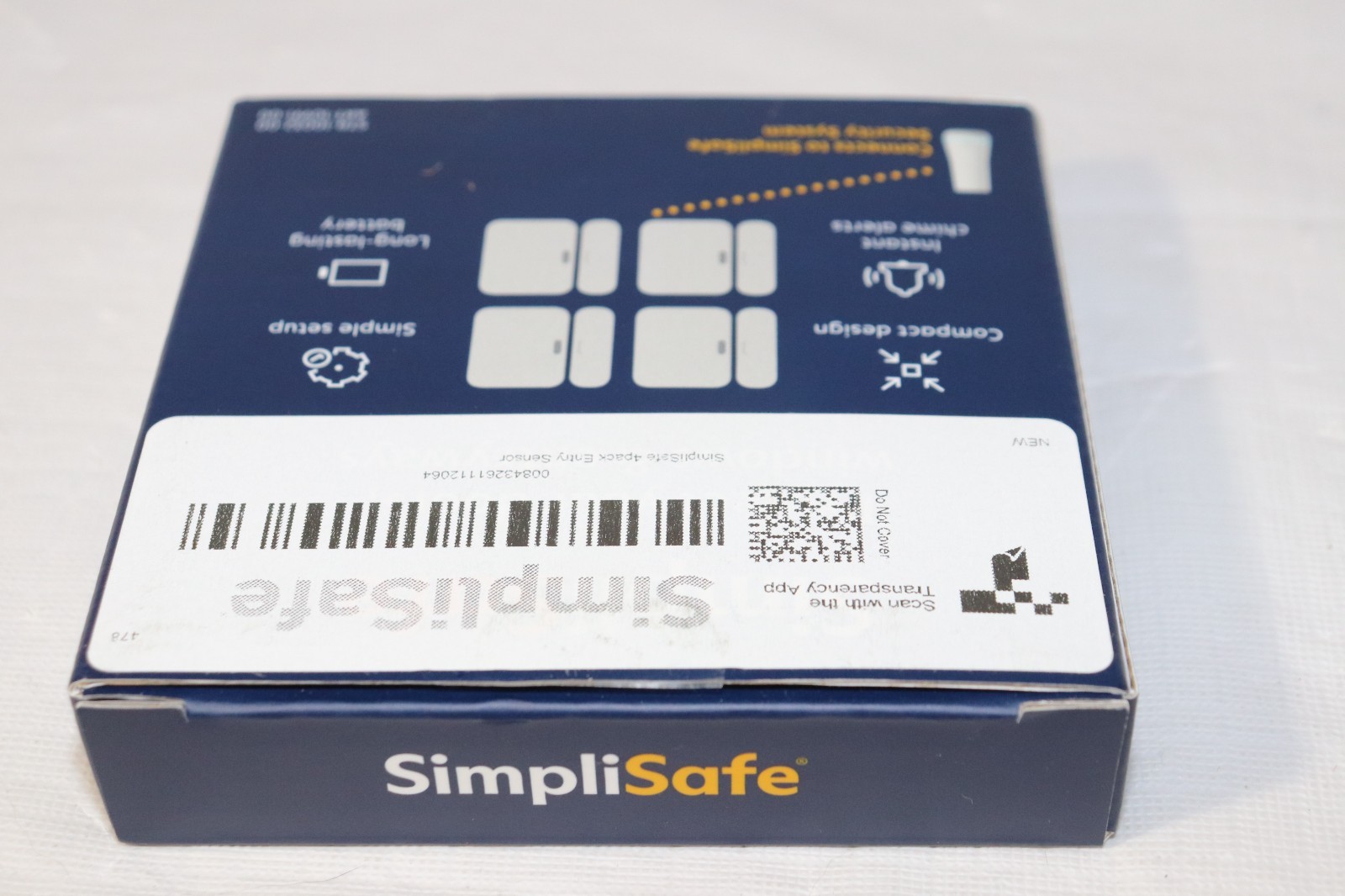 SimpliSafe Entry Sensor 4 Pack Door Window Wireless Contact Gen 3 ES3 White New