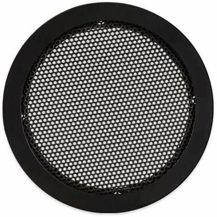 Fits a 4″ to 5″ Diameter 2-Pc Mesh Speaker Grill – Black