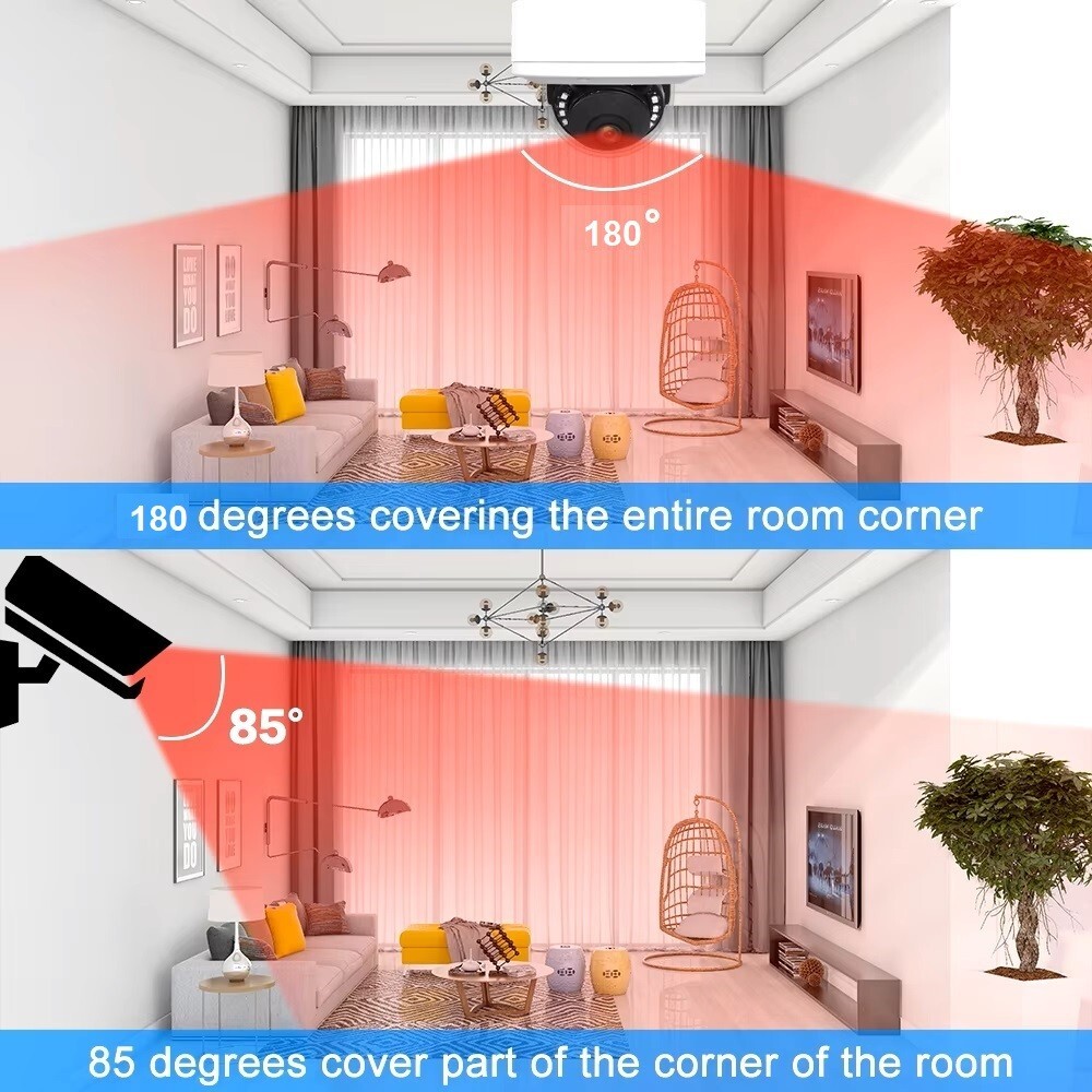 3.0 Megapixel Fisheye IP Camera 180/360 Degree Android + iOS Support XMEYE