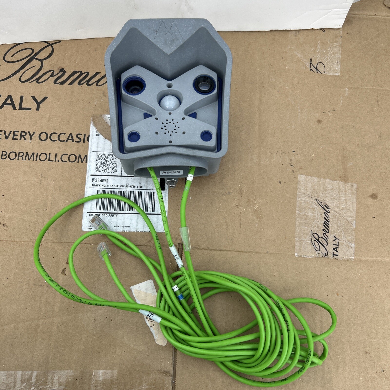 Mobotix Gray X Dual Lens Camera Professional Outdoor W Green Cables