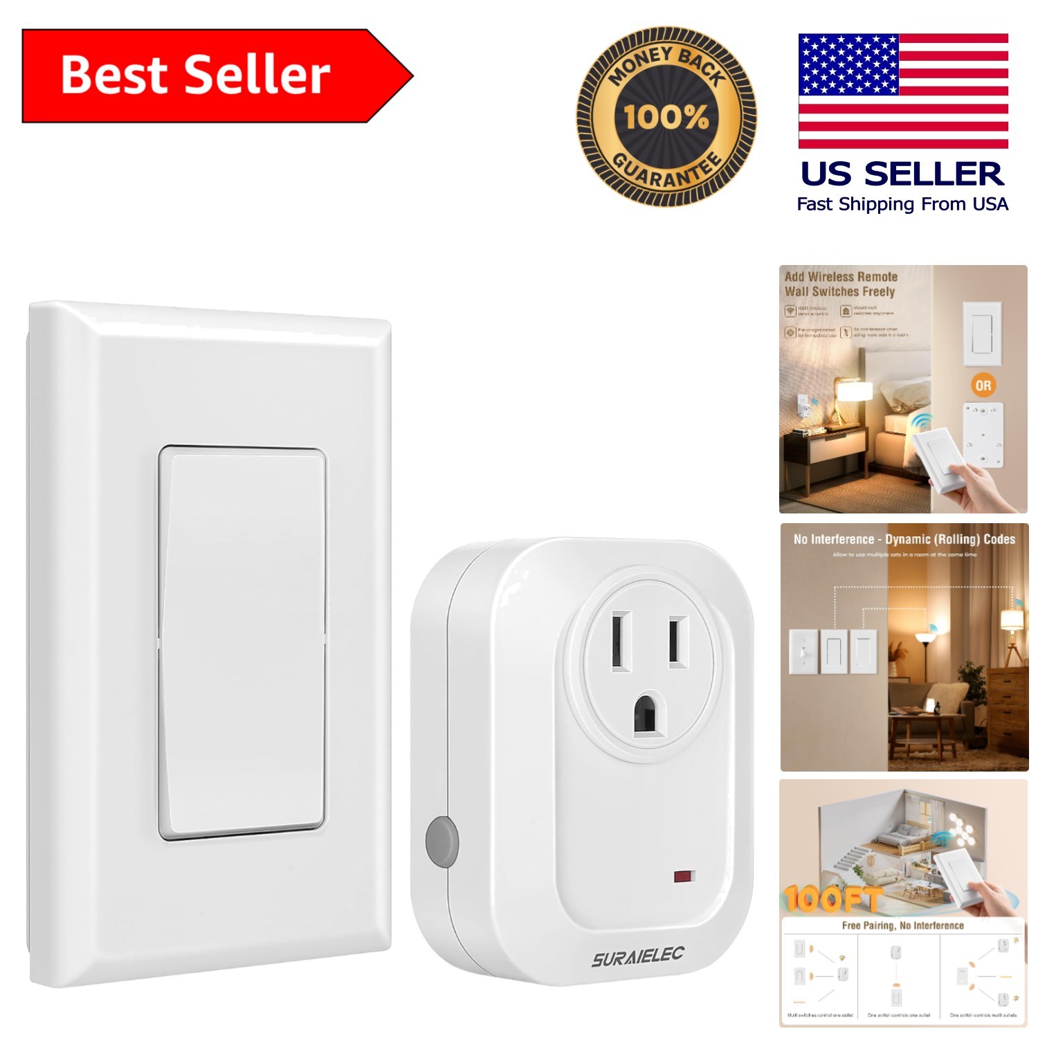 10A Wireless Wall Switch Remote Kit – Enhance Your Lighting Experience