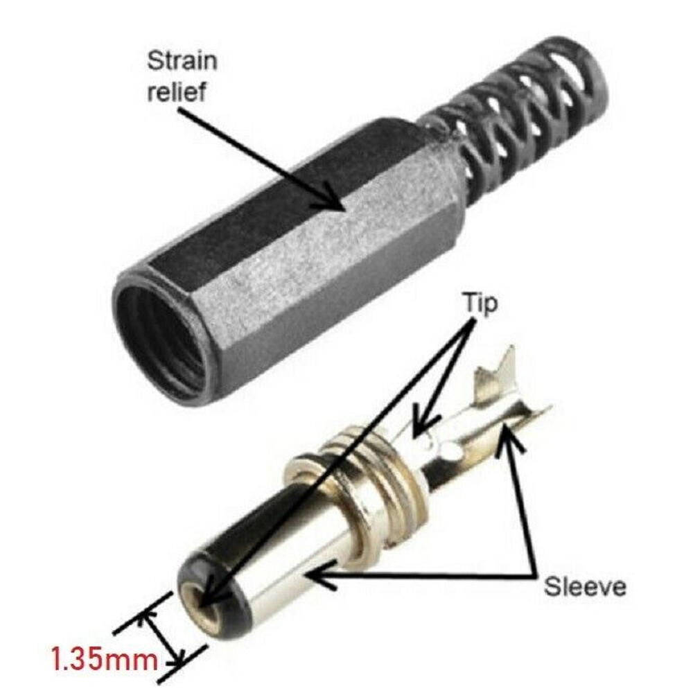 30PCS 1.35mm x 3.5mm Male DC Power Plug Socket Jack Connector Adapter New