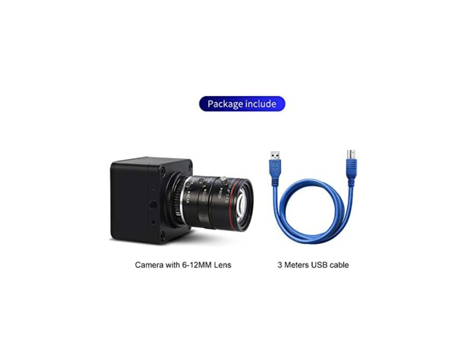 MOKOSE 4K@30fps USB Camera with 6-12mm Varifocal Manual Lens Webcam UVC Free