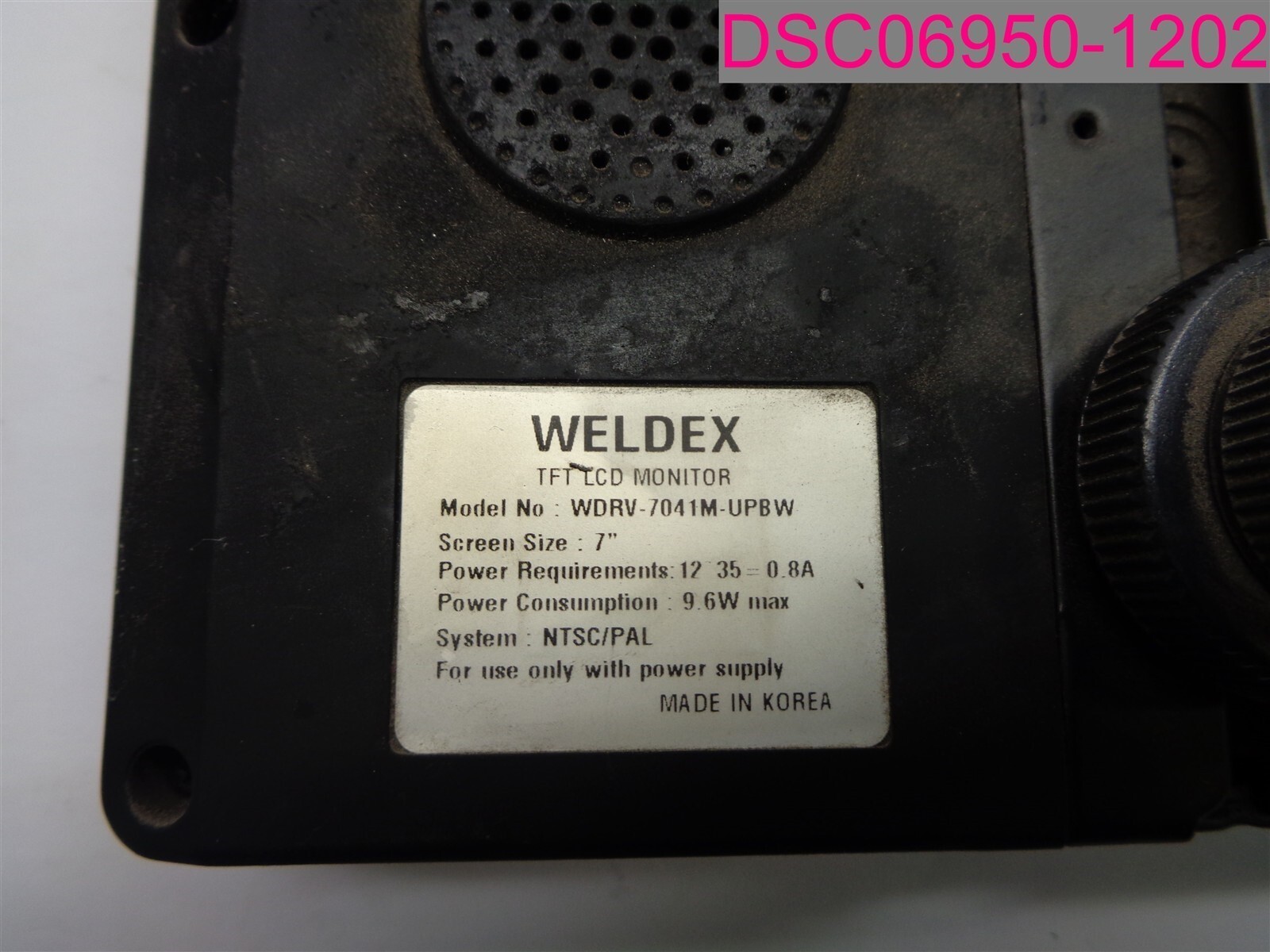 WELDEX TFT LCD Monitor 7″ Screen WDRV-7041M-UPBW