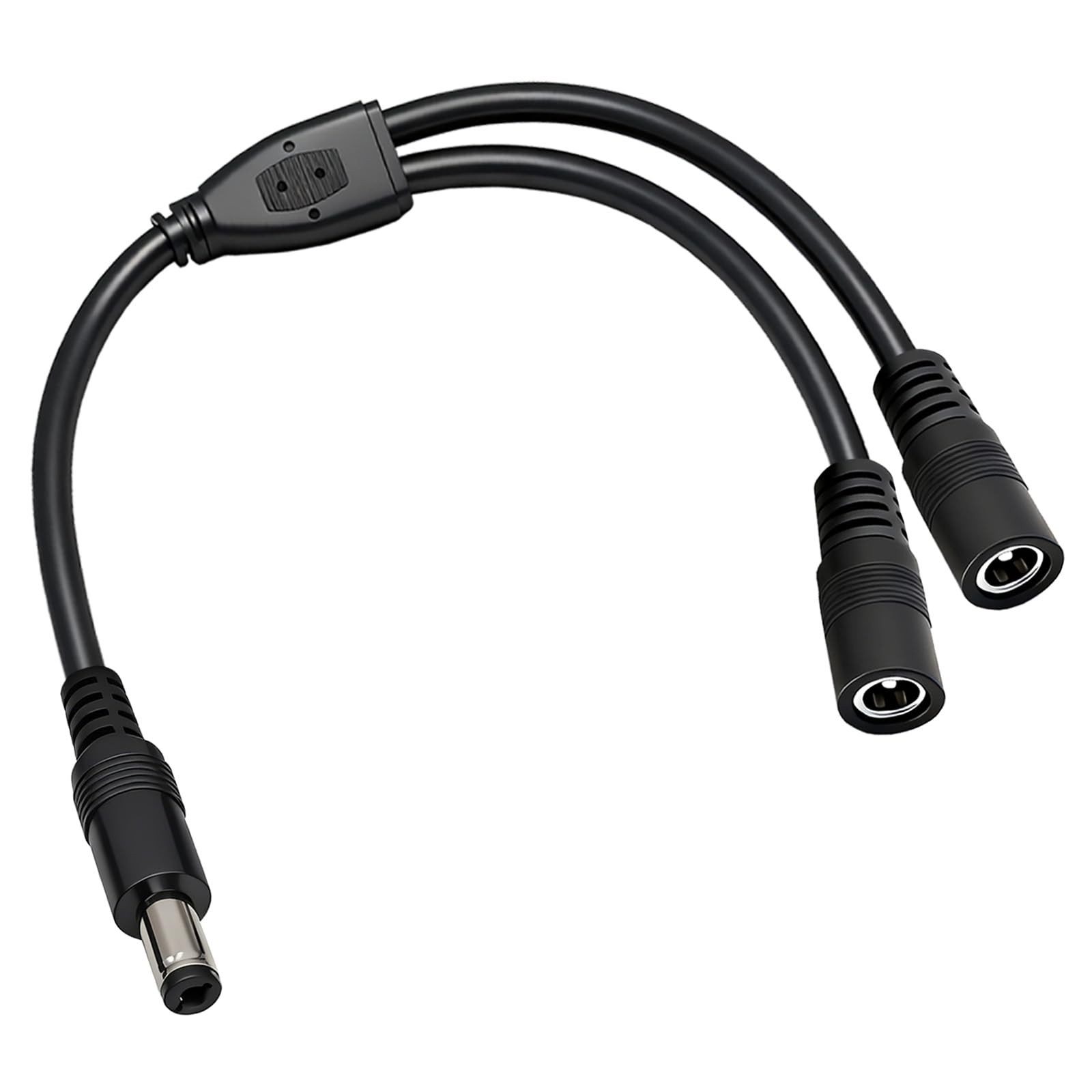 3-Pack 18AWG DC 5.5mm x 2.1mm 12V/24V Power Splitter Cable 1 Male 2 Female