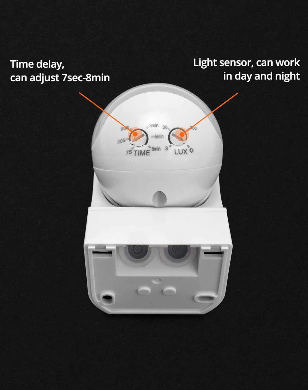 110-220V PIR Motion Sensor Light Switch, 2 Pack, High Sensitive Waterproof Wall