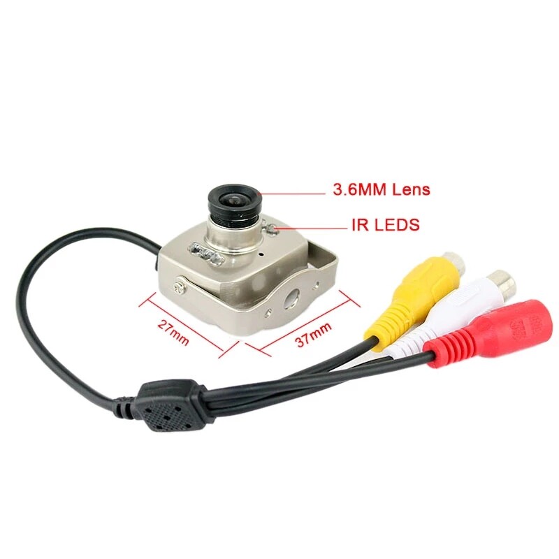 Mini 6LED Analog CMOS 420TVL 800TVL 3.6MM Audio Video IR Security CCTV Camera