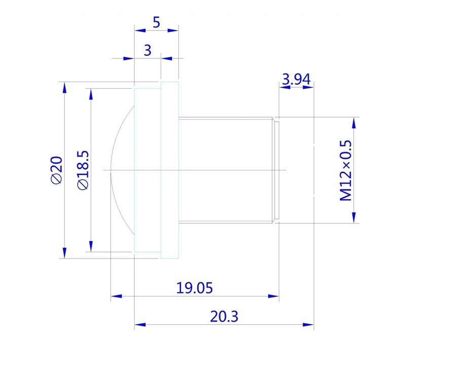 CCTV 1/2.5″ Fixed Iris IR 1.7mm 5.0MP Angle Eye Wide MTV M12 Mount Lens