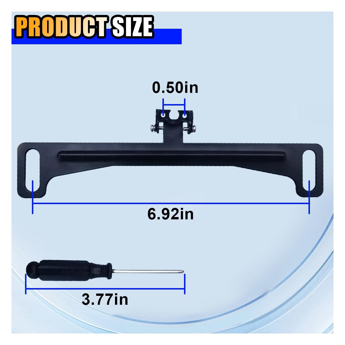 Reverse Rear Camera License Plate Bracket, Installation Holder for Black