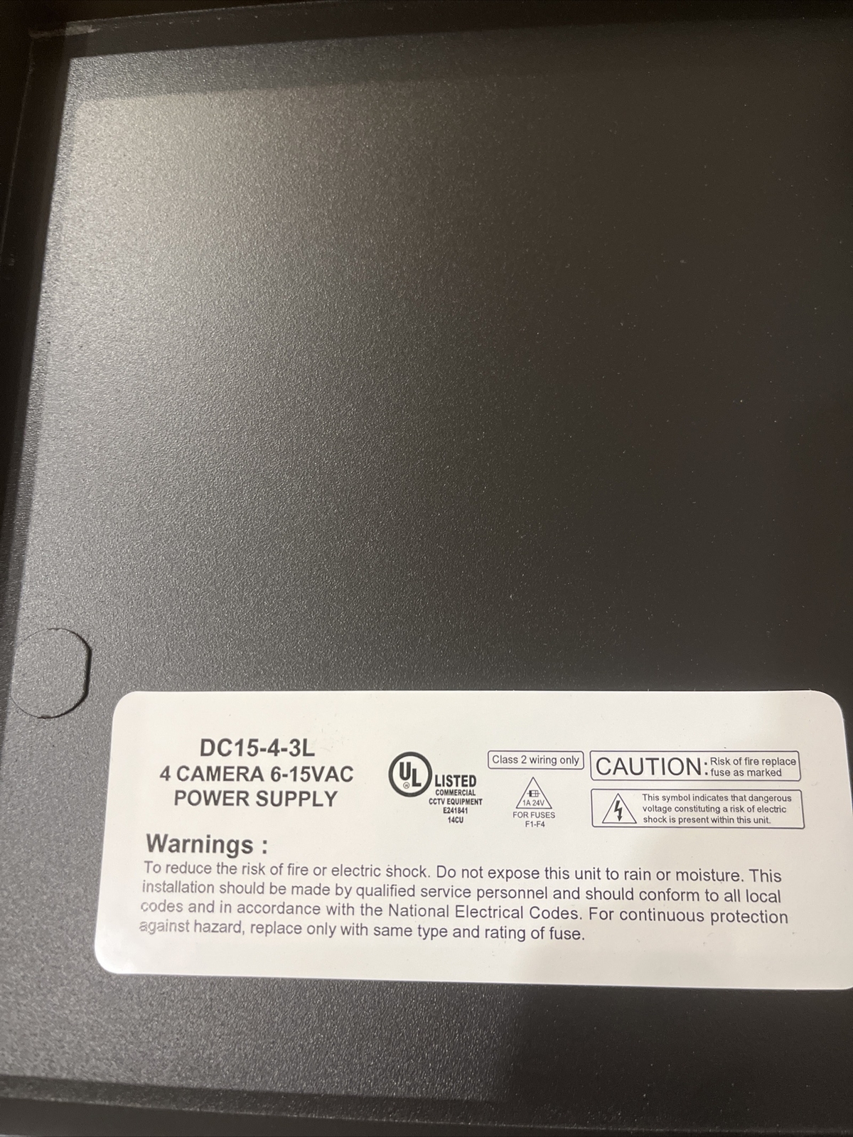 Preferred Power Products Input 24v P3DC15-4-3L Power Supply 6-15vdc Adjustable