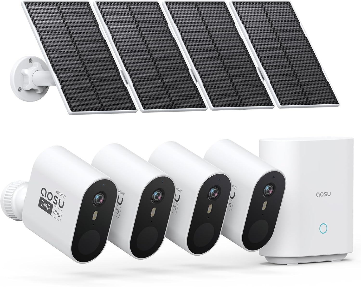 aosu Solar Security Cameras Wireless Outdoor 3K 166° Wide