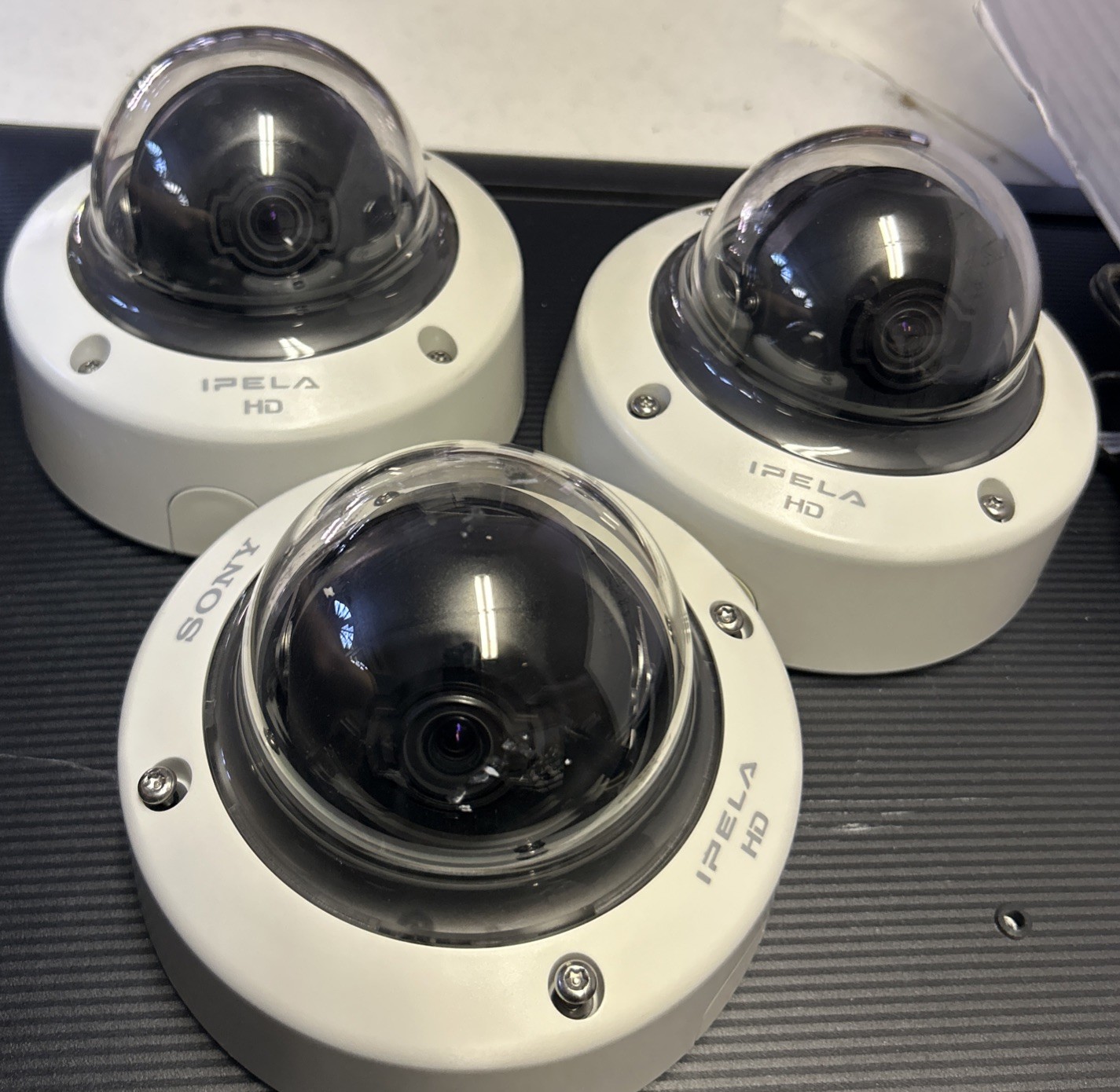 (LOT OF 3) Sony SNC-EM601 Minidome 720p/30fps Network Security Camera