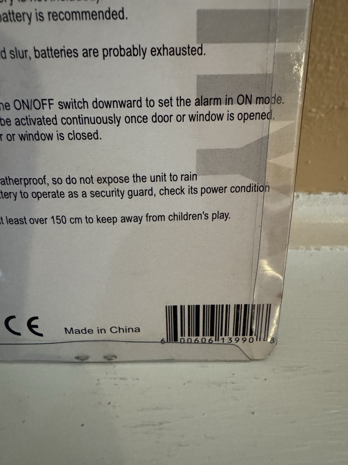 Hampton Direct Mini Alert Door / Window Security Alarm 13990 New Sealed