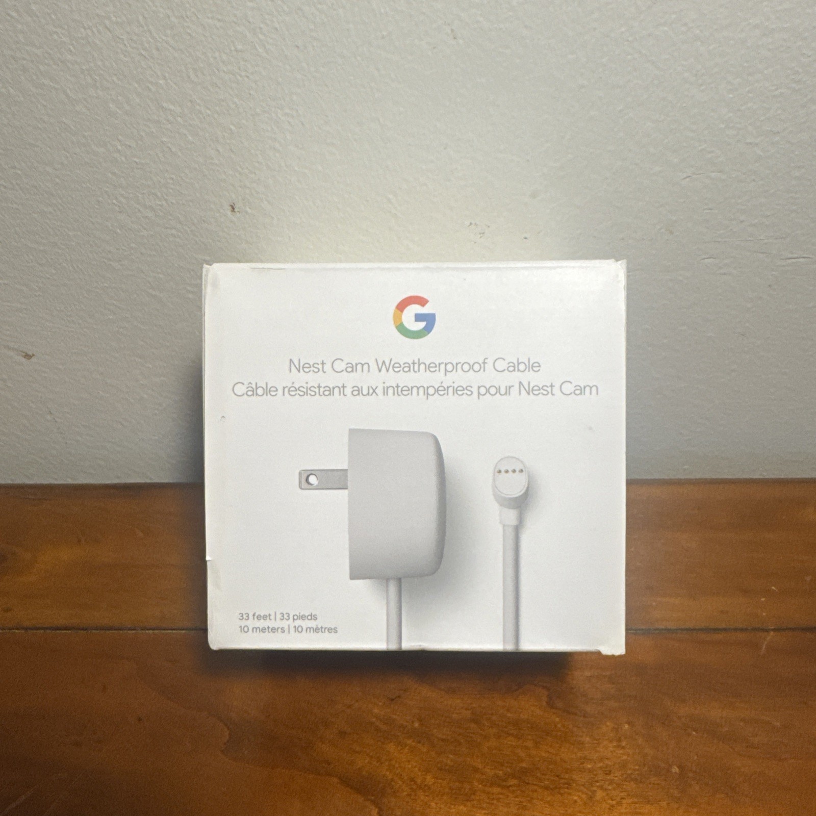 Google Cable for Nest Cam Weatherproof 10M / 33FT – (GA02278-US) Snow