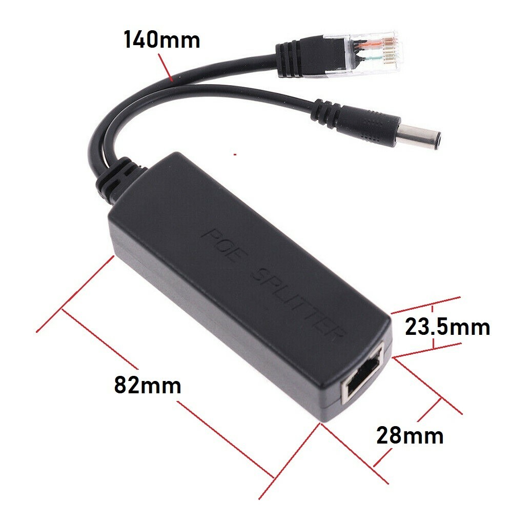 Active PoE Splitter Power Over Ethernet 48V to 12V 2A For IEEE802.3af 15.4W US