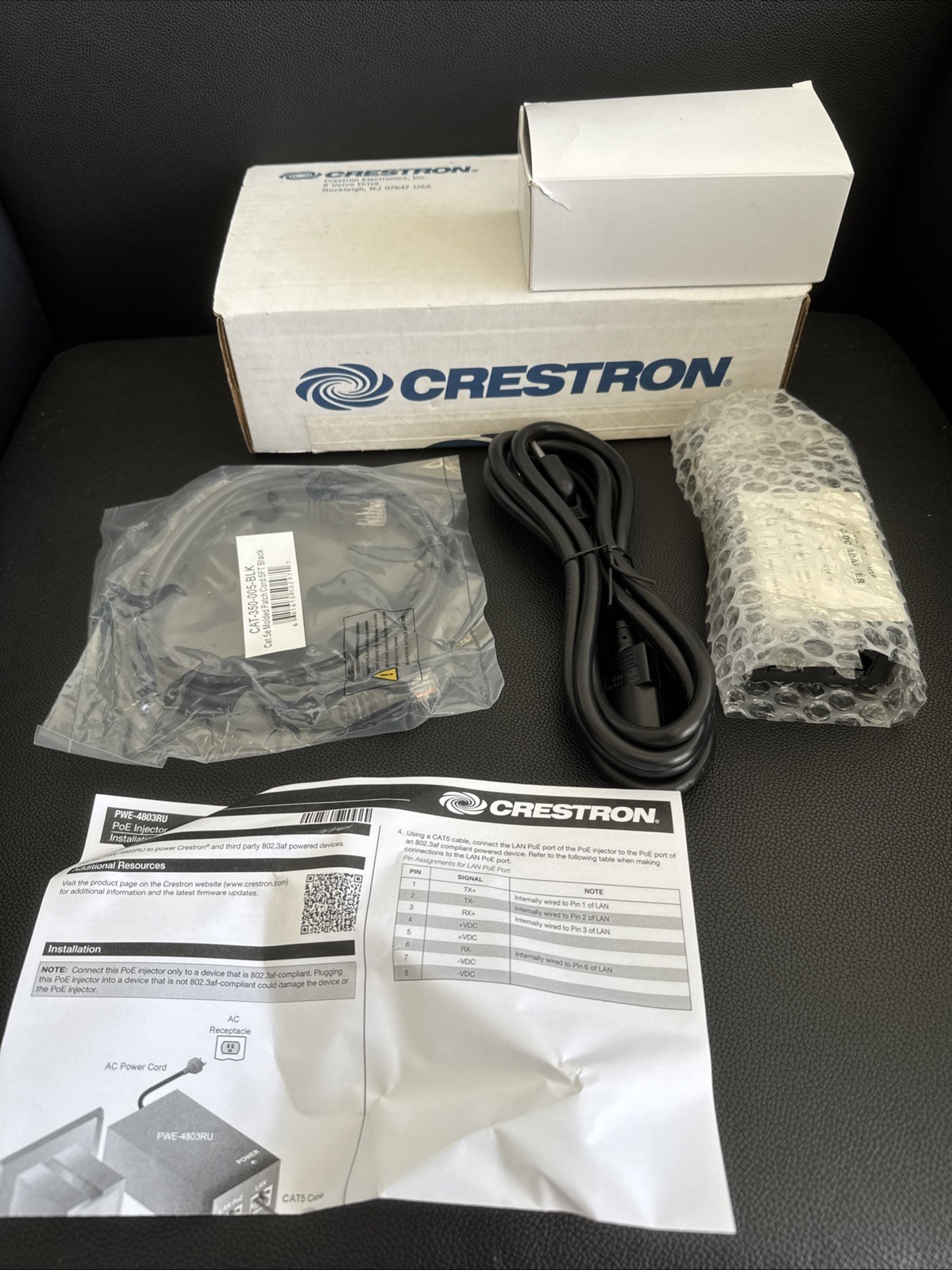 Crestron PWE-4803RU PoE Injector Power Over Ethernet – NEW