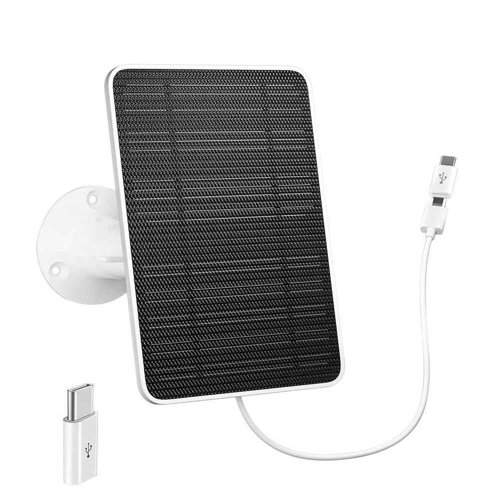 10W Solar Panel fr Eufy Cam Eufycam E/2C/E/2 Pro CCTV IP Camera Micro USB Type-C