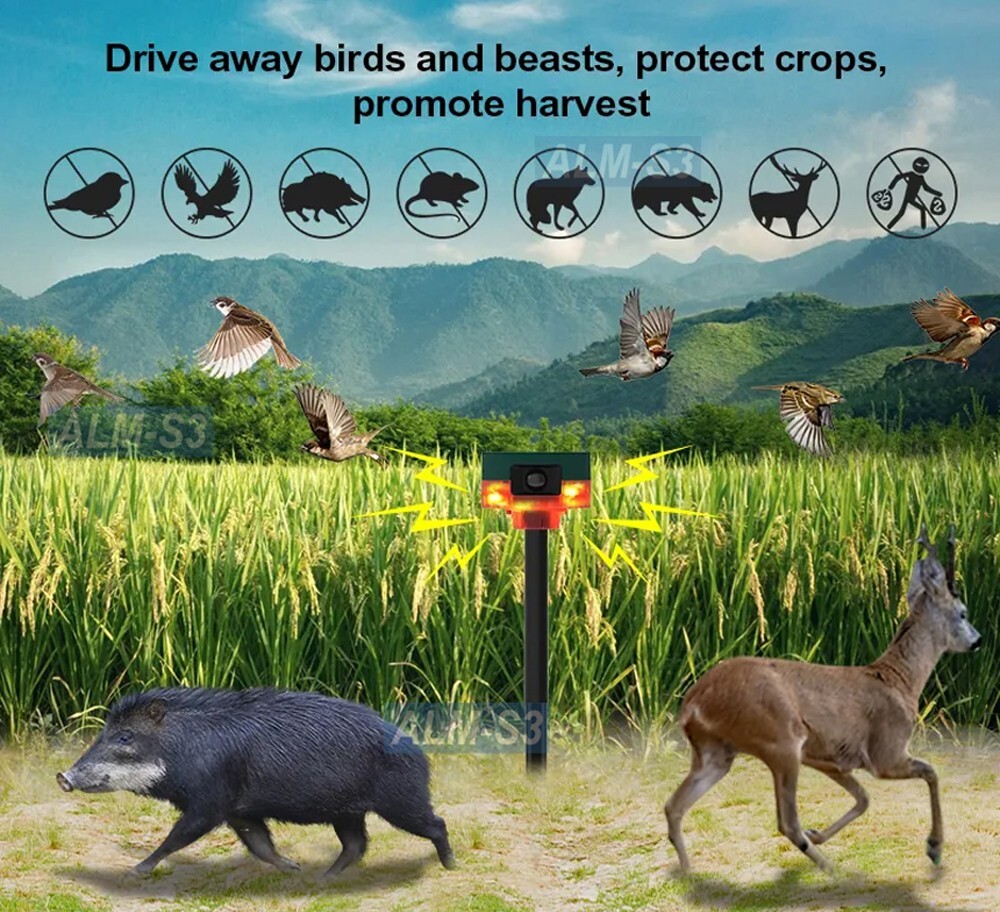 Solar-Powered Motion Activated Alarm Outdoor Indoor Weatherproof Voice Recording