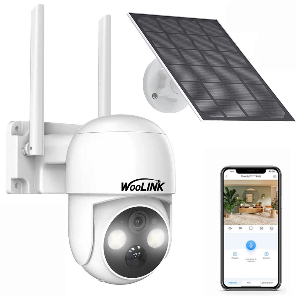 4MP Wireless Solar Camera 2.5K WiFi Solar Battery Security Surveillance Camera