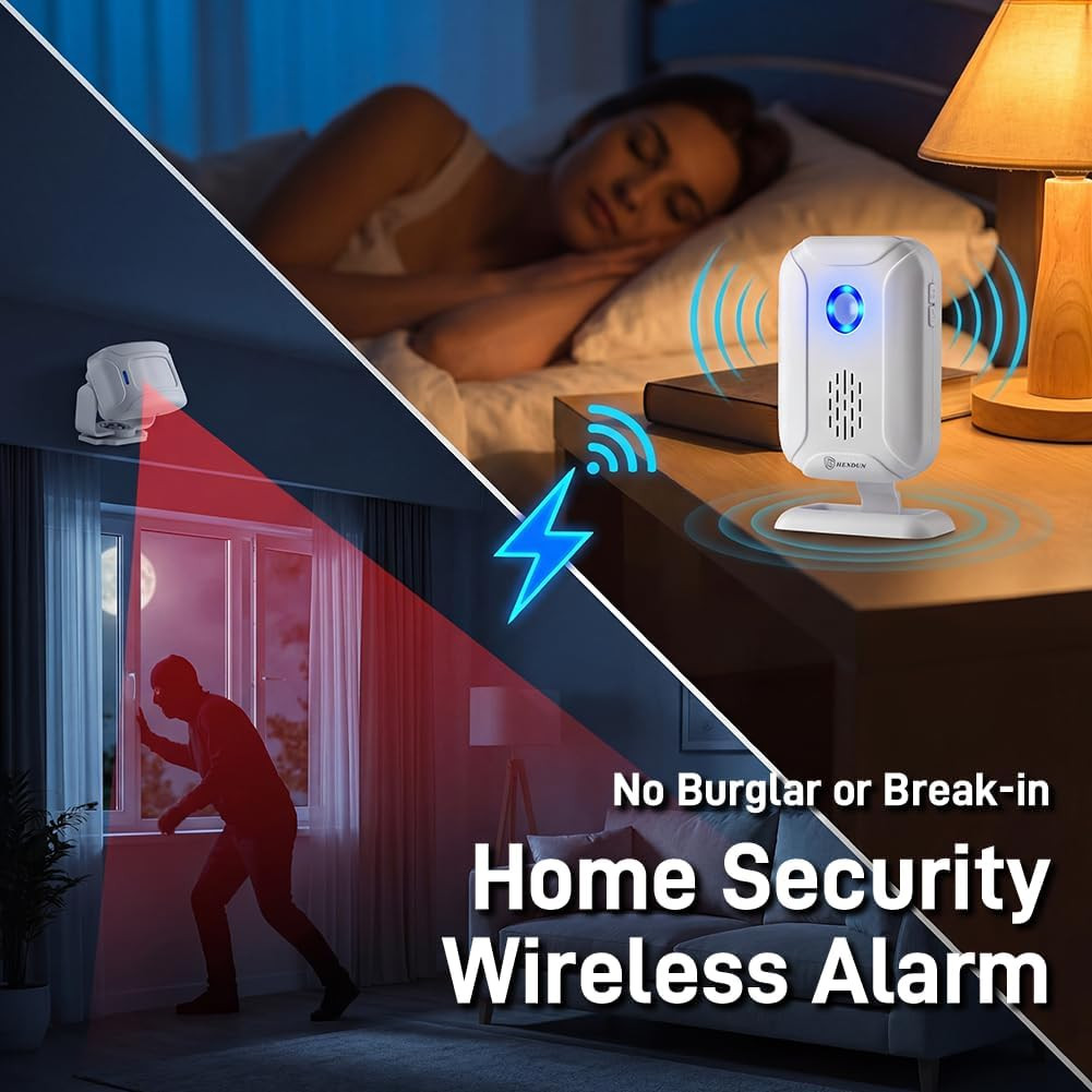 Motion Sensor Doorbell for Business, Bed Alarm for Elderly Dementia | Door Chime
