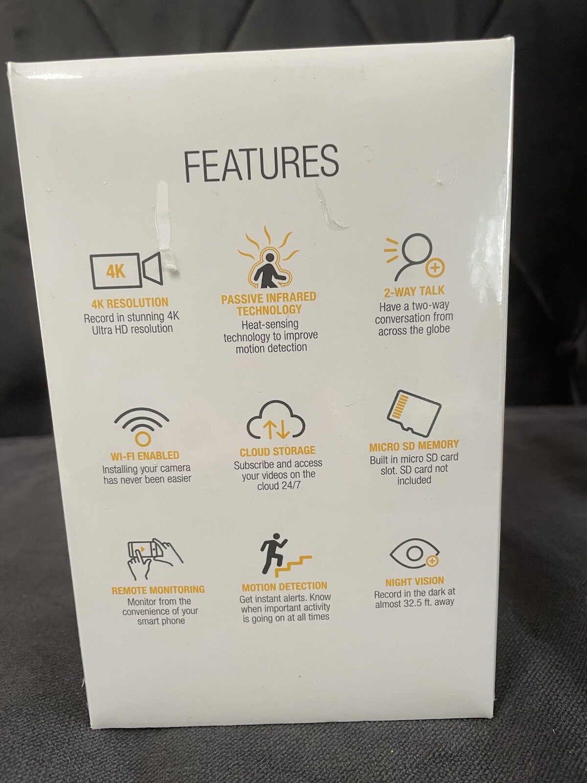  Q-SEE 4K UHD Smart Home Wi-Fi(R) Cube Camera  Free Ship MSRP $125 QCW4K1MCW  