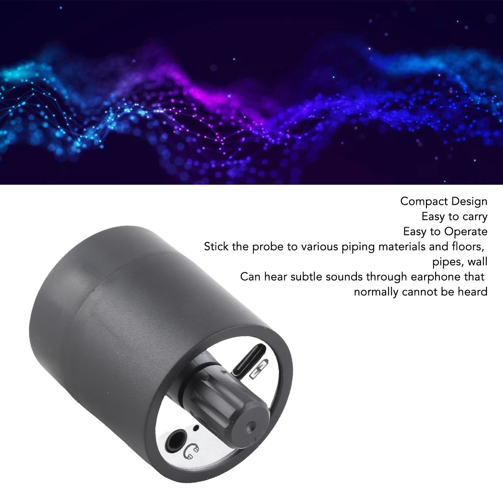 Underground Water Pipe Leak Detector 2Pcs Compact Water Leakage Detection Device