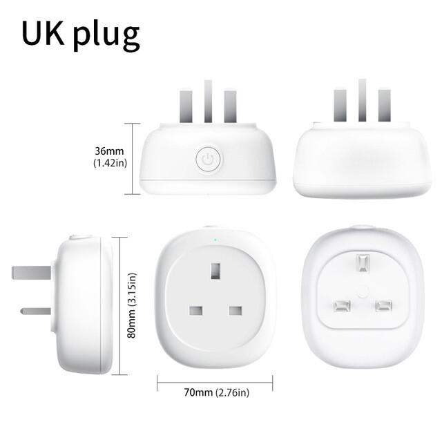 Smart Life WiFi Plug for Google Home Amazon Alexa 16A Wireless Power Socket