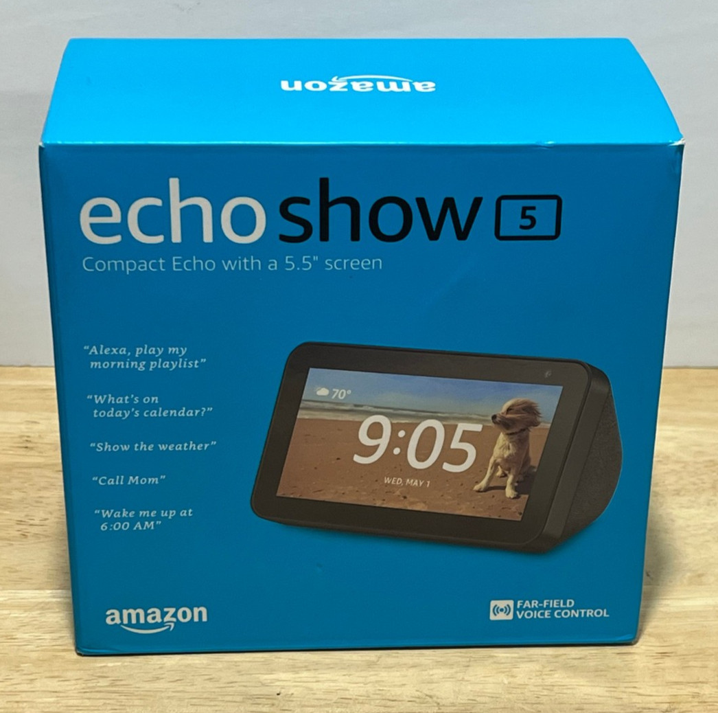 Amazon ~ 2020 Echo Show 5 Smart Speaker 1st Generation ~ Charcoal NIP SEALED