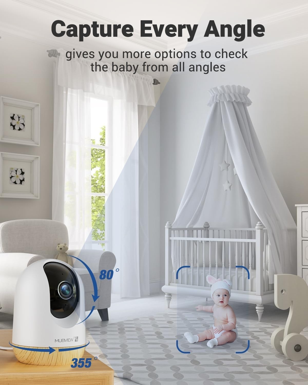 Smart Indoor WiFi Camera with Cloud Storage & Two-Way Talk – Ideal for Nursery