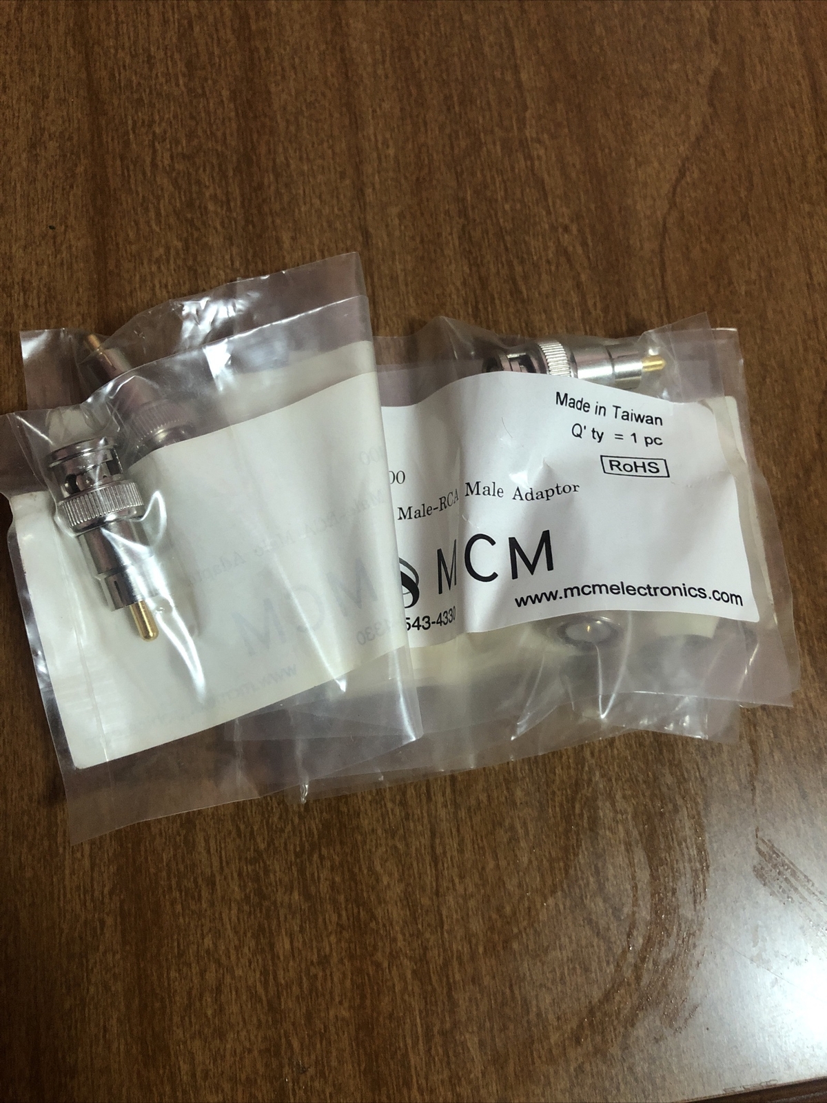 6 Pcs MCM 27-400 Male BNC to Male RCA Adaptor