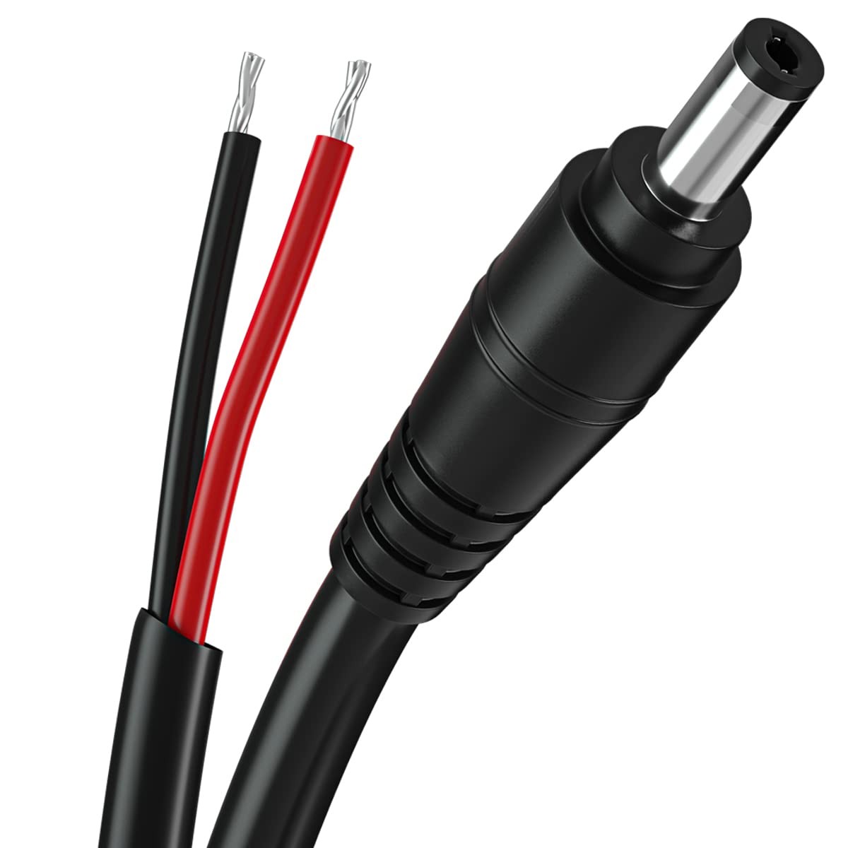 DC Power Pigtail Cable,16AWG DC Barrel Plug Connector 2.1mm x 5.5mm Male Plug…