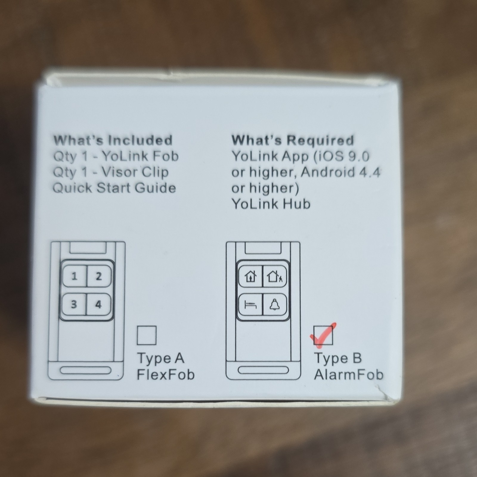 YoLink Fob Remote AlarmFob YS3604-UC Long Range LoRa for YoLink Hub