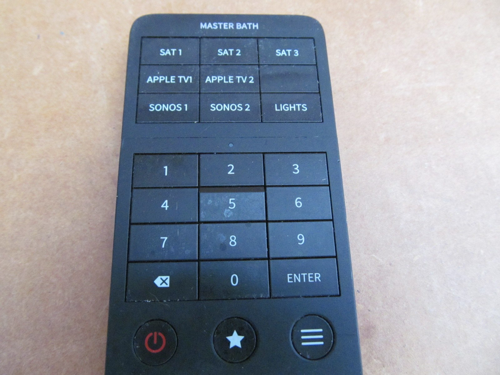 Crestron HR-310 Handheld Remote Control Black (Master Bath)