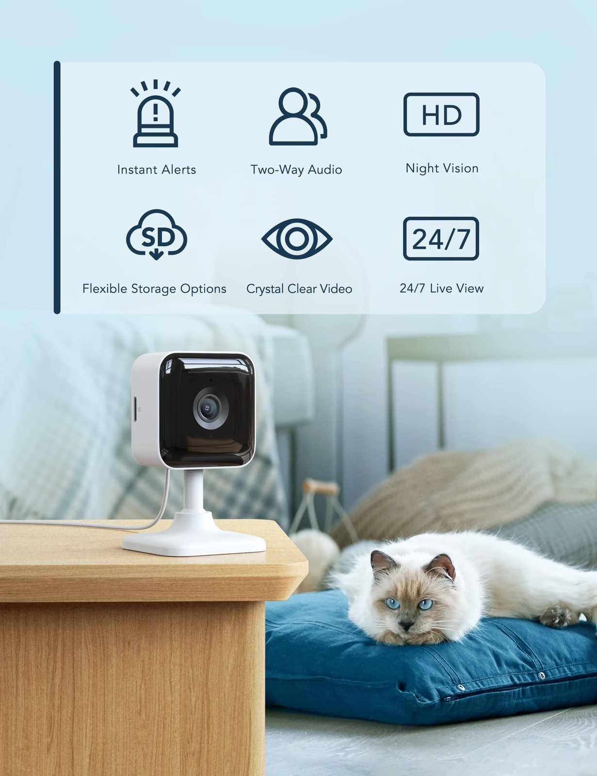 2K Indoor Security Camera Dog Camera Motion Detection, Cameras for Home Secur…