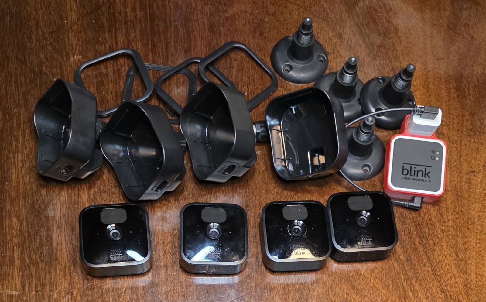 Set of 4 Blink Outdoor (3rd Generation) Cameras w/ Sync Module and Mounts