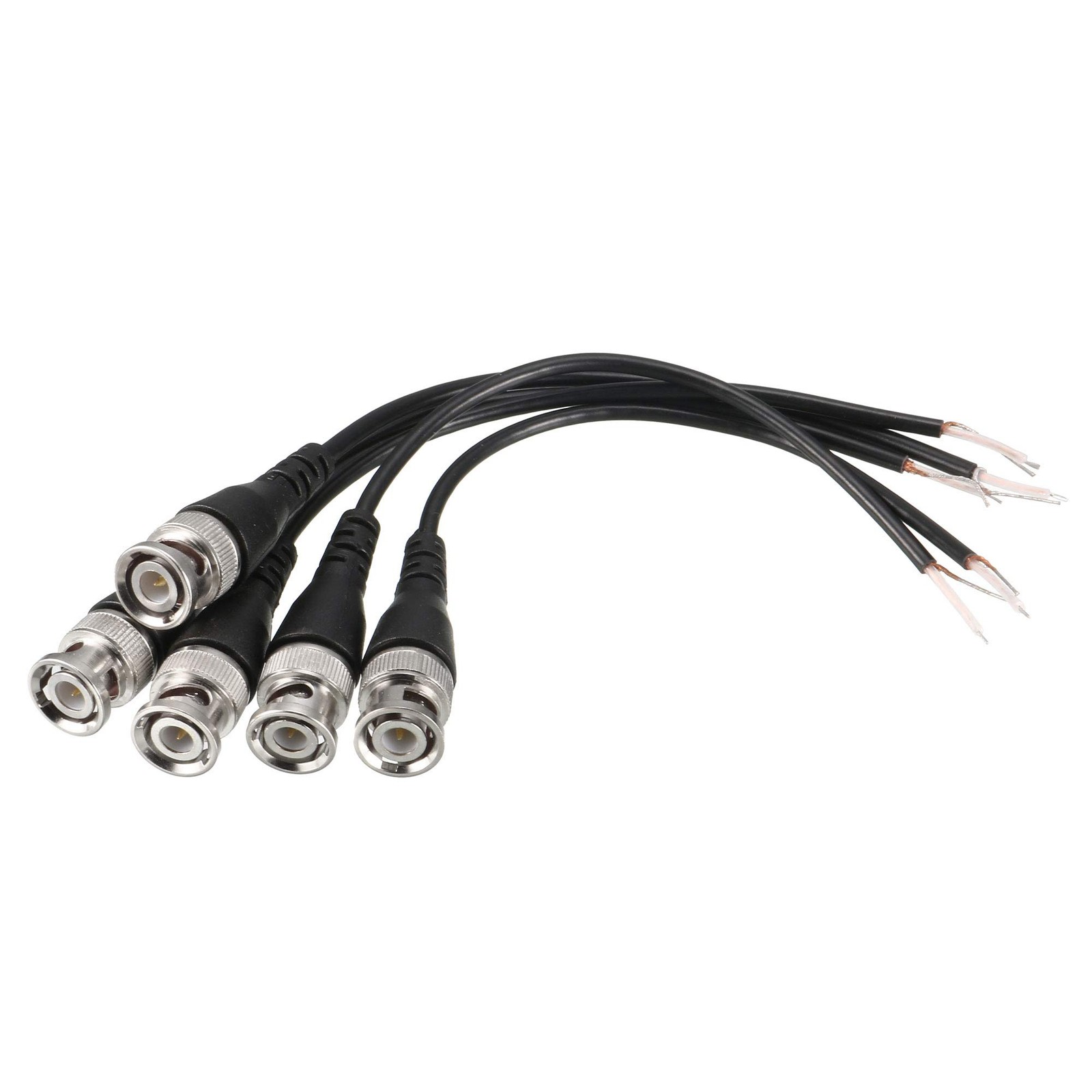 uxcell 5Pcs 19cm 1 Male BNC Video Coaxial Extension 19cm, Black,Silver