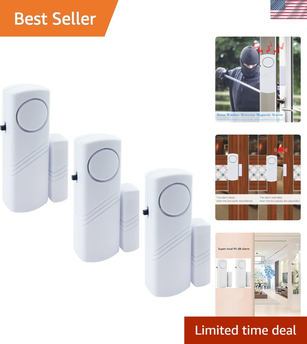 Wireless 90DB Door and Window Alarm System – Protect Your Family Effortlessly