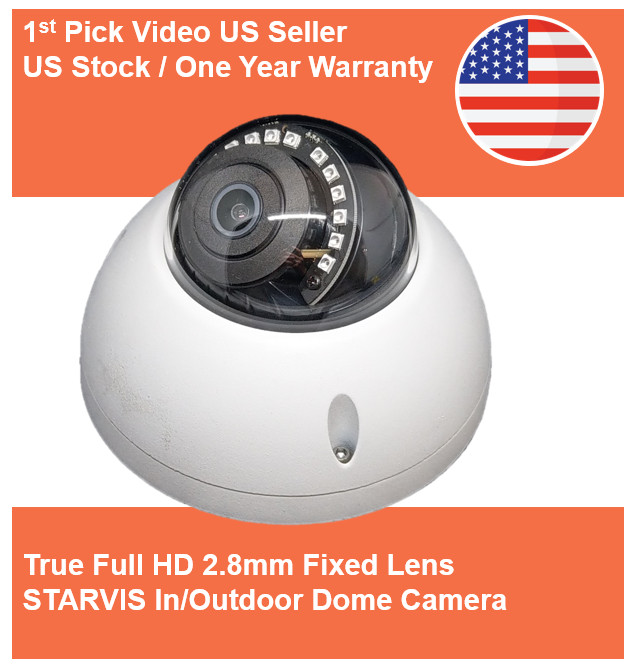 Fixed Lens Dome Camera 1080P TVI CVI AHD Analog CCTV Monitor Security HD