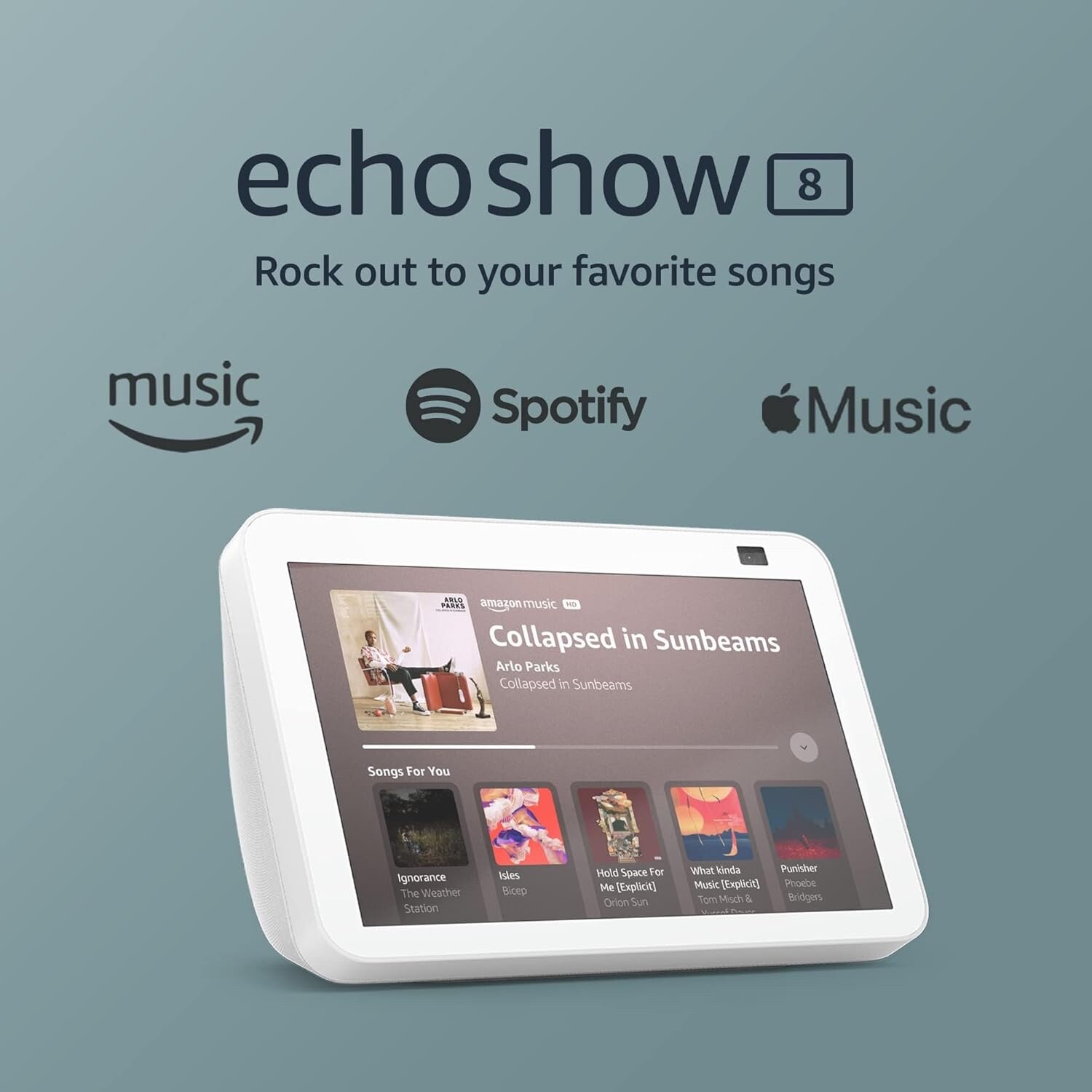 New Amazon Echo Show 8 – Alexa Smart 8″ HD Display – Sandstone / White – 2ND Gen