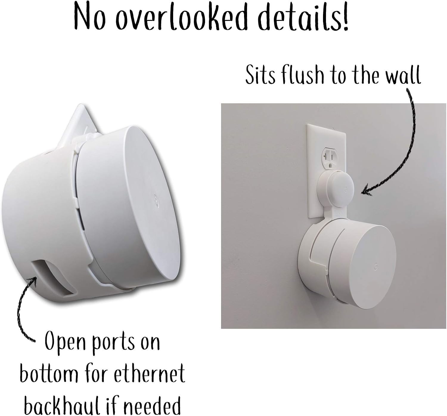 2-Pack Google WiFi Outlet Mount – Transforms Outlets Into Beacons Effortlessly