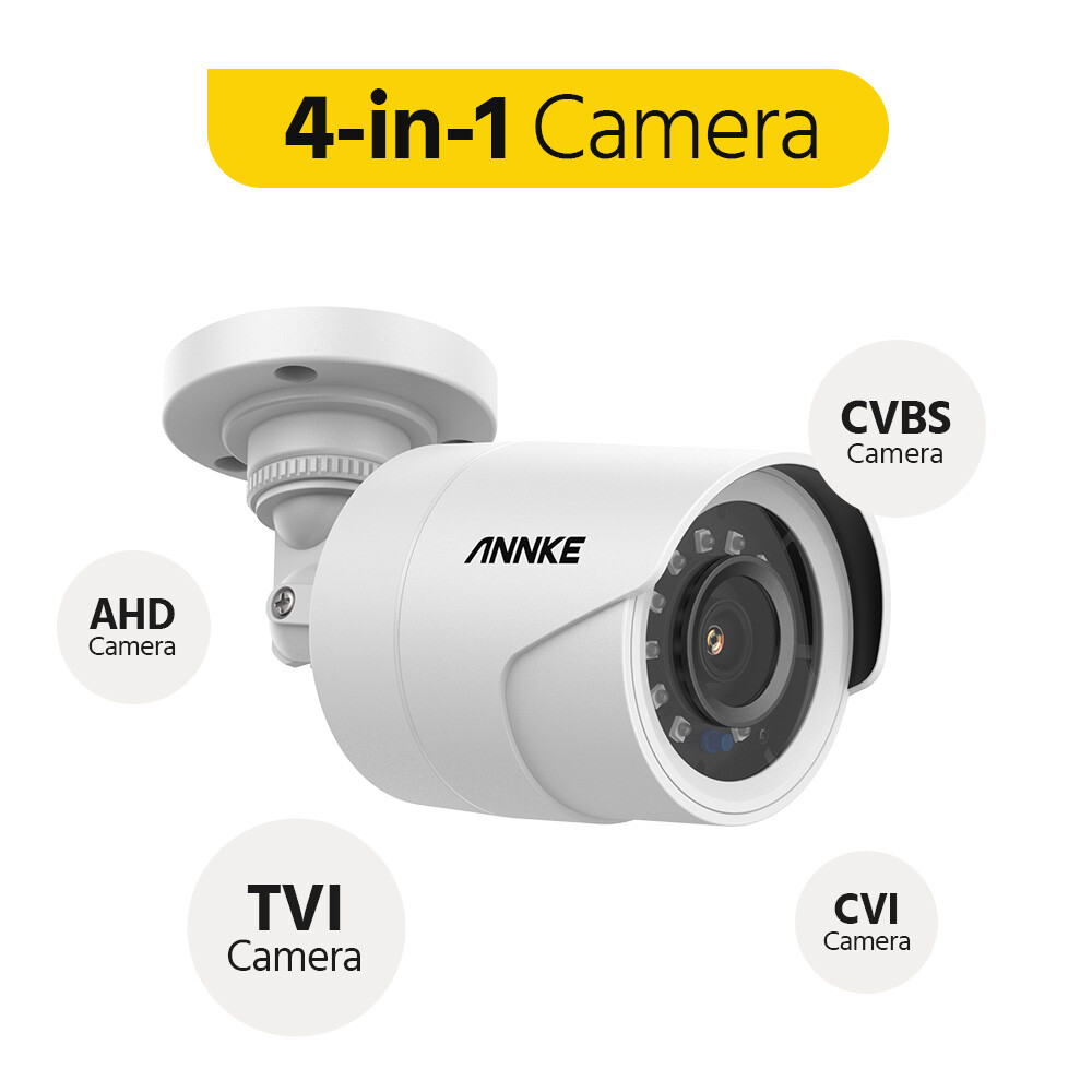 ANNKE HD 1080P Outdoor 2MP TVI 4IN1 Security Camera EXIR Night fit for TVI DVR