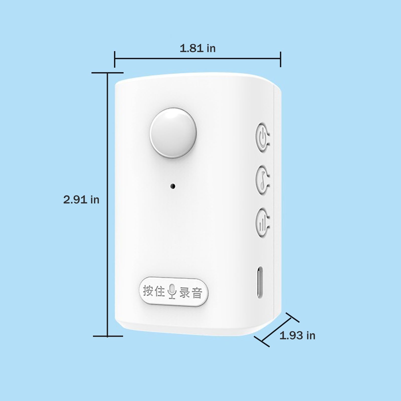 Motion Activated Voice Player – Recordable Voice, Built-in Microphone – Safet…