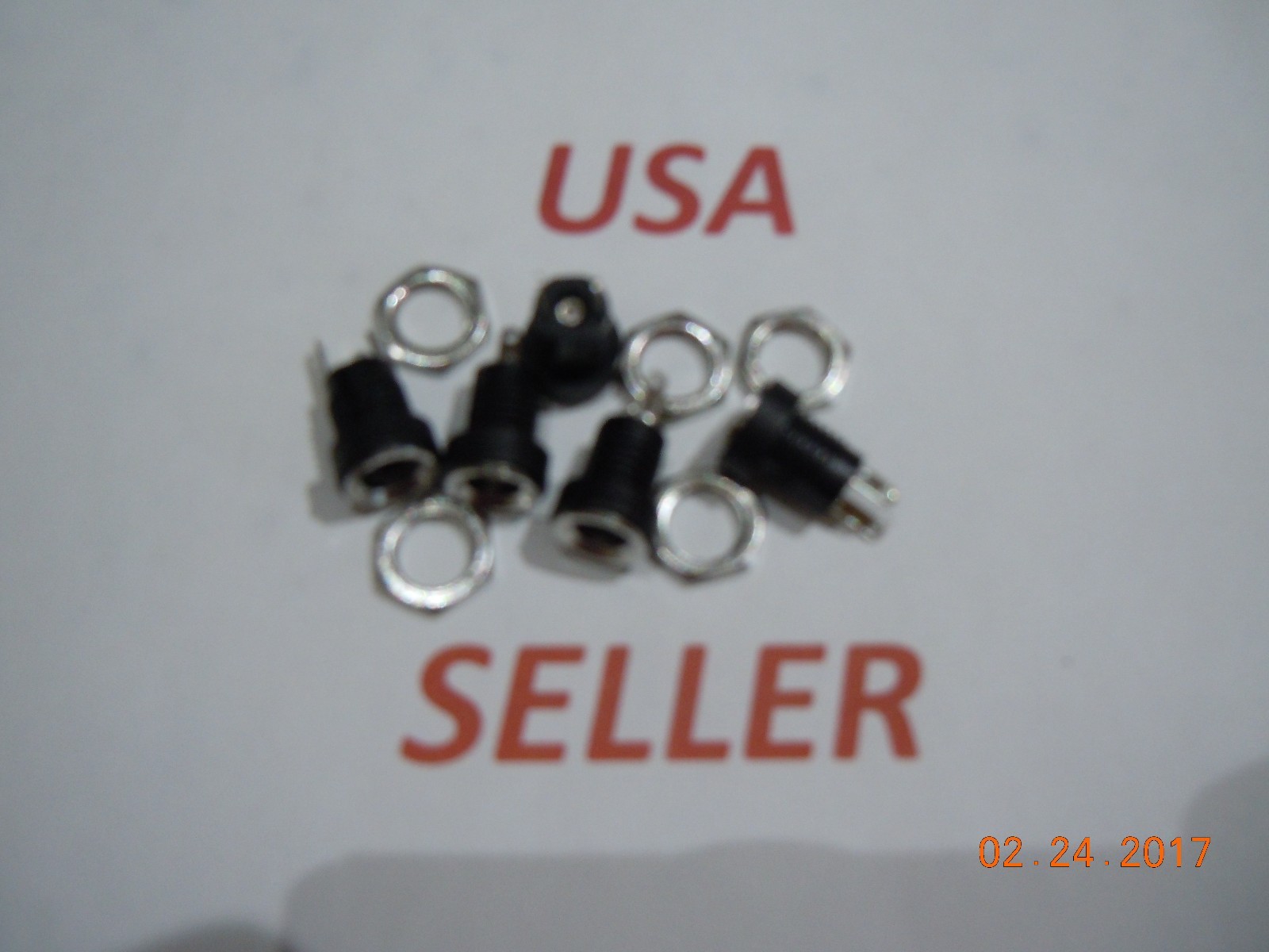 5pcs DC Power Supply Jack Socket Female Panel Mount Connector 5.5 x 2.1mm