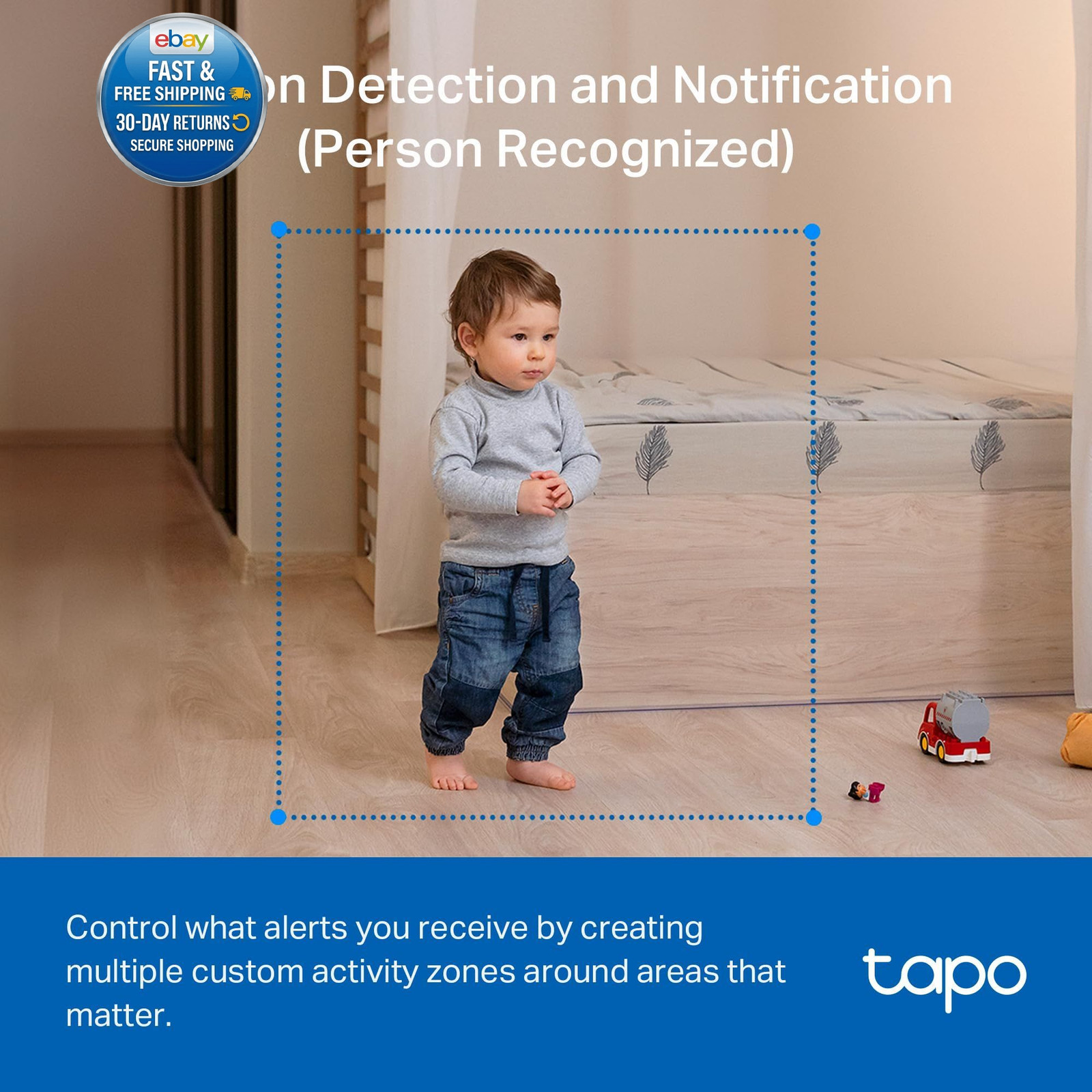 1080p Pan/Tilt Security Camera for Baby Monitor, Pet Camera, C201 Black