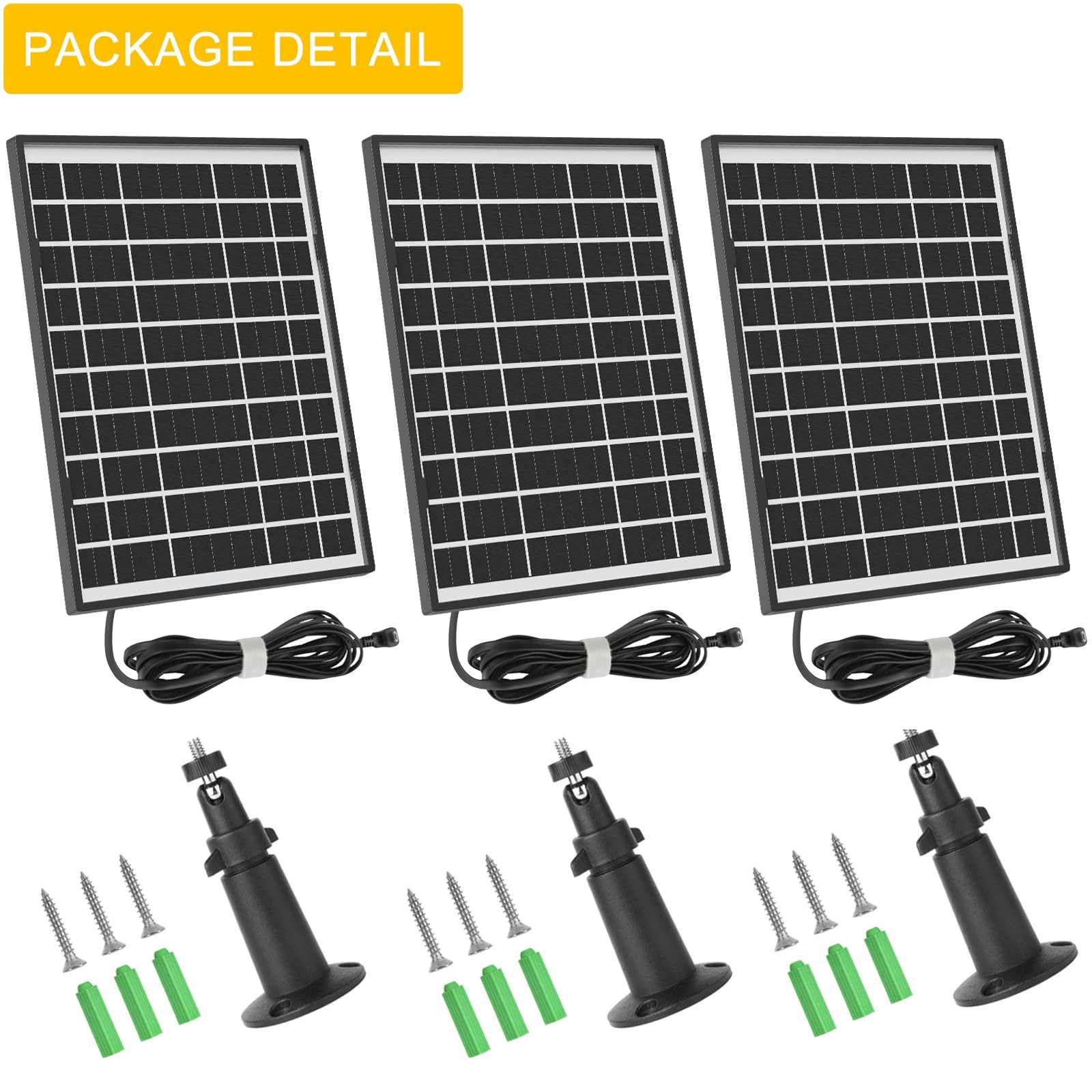 3 Pack 7W Solar Panel Compatible with Blink Outdoor 4 (4th Gen)/ (3rd Gen) XT…