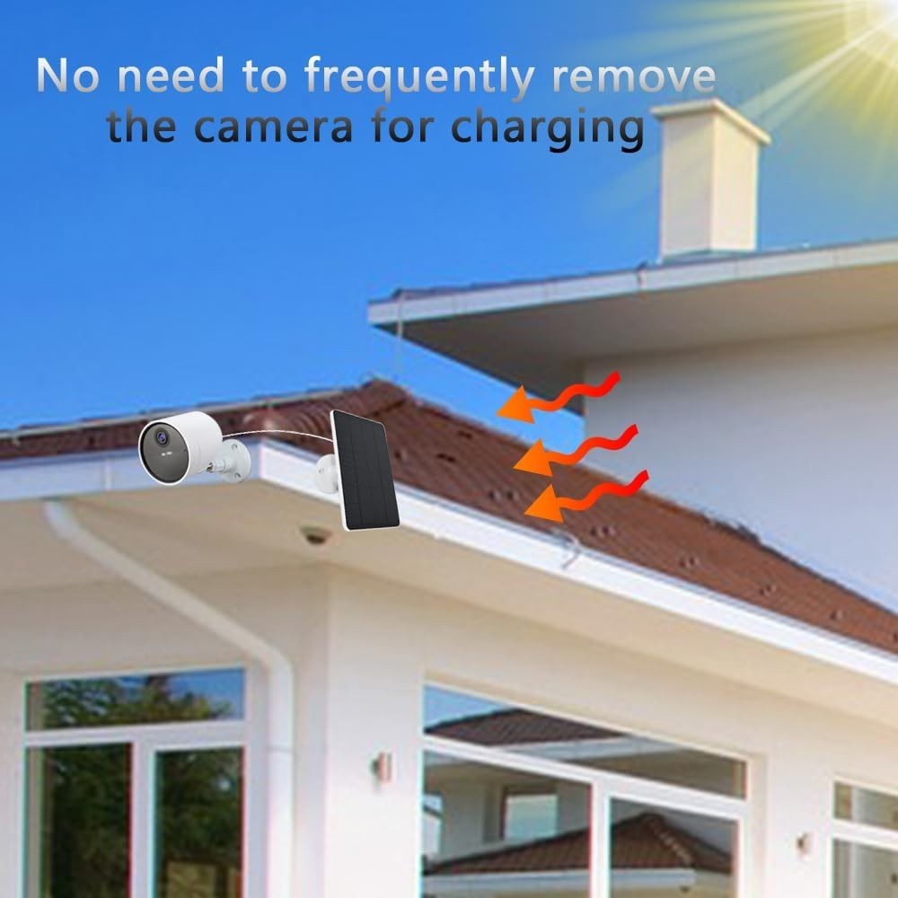 SimpliSafe Outdoor Camera Solar Panel – 4W 5V with 10ft Cable for Series 2
